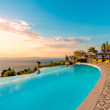 Piscina panoramica Hotel di lusso Capri